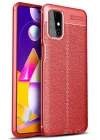 Mey İthalat®  Samsung Galaxy M31S Kılıf Auto Focus Kapak - Kırmızı