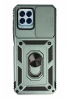 Mey İthalat®  Samsung Galaxy M33 Kılıf Pars Lens Yüzüklü Silikon - Yeşil