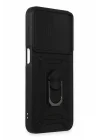 Mey İthalat®  Samsung Galaxy M34 5G Kılıf Pars Lens Yüzüklü Silikon - Siyah