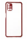 Mey İthalat®  Samsung Galaxy M51 Kılıf Miami Şeffaf Silikon - Fuşya