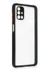 Mey İthalat®  Samsung Galaxy M51 Kılıf Miami Şeffaf Silikon - Siyah