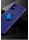 Mey İthalat®  Samsung Galaxy M51 Kılıf Range Yüzüklü Silikon - Mavi