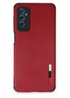 Mey İthalat®  Samsung Galaxy M52 5G Kılıf Loop Deri Silikon - Kırmızı
