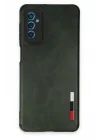 Mey İthalat®  Samsung Galaxy M52 5G Kılıf Loop Deri Silikon - Yeşil