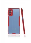 Mey İthalat®  Samsung Galaxy M52 5G Kılıf Platin Silikon - Kırmızı