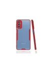 Mey İthalat®  Samsung Galaxy M52 5G Kılıf Platin Silikon - Kırmızı