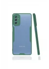 Mey İthalat®  Samsung Galaxy M52 5G Kılıf Platin Silikon - Yeşil