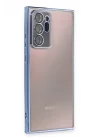 Mey İthalat®  Samsung Galaxy Note 20 Ultra Kılıf  Lensli Silikon - Açık Mavi