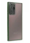 Mey İthalat®  Samsung Galaxy Note 20 Ultra Kılıf  Lensli Silikon - Yeşil