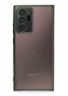 Mey İthalat®  Samsung Galaxy Note 20 Ultra Kılıf  Lensli Silikon - Yeşil