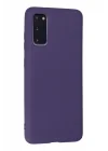 Mey İthalat®  Samsung Galaxy S20 Kılıf Nano içi Kadife Silikon - Mor