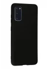 Mey İthalat®  Samsung Galaxy S20 Kılıf Nano içi Kadife Silikon - Siyah