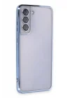 Mey İthalat®  Samsung Galaxy S21 FE Kılıf  Lensli Silikon - Açık Mavi