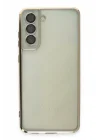 Mey İthalat®  Samsung Galaxy S21 FE Kılıf  Lensli Silikon - Gold