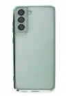 Mey İthalat®  Samsung Galaxy S21 FE Kılıf  Lensli Silikon - Yeşil