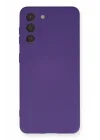 Mey İthalat®  Samsung Galaxy S21 Kılıf Nano içi Kadife Silikon - Mor