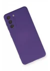 Mey İthalat®  Samsung Galaxy S21 Kılıf Nano içi Kadife Silikon - Mor