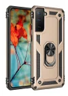 Mey İthalat®  Samsung Galaxy S21 Kılıf Sofya Yüzüklü Silikon Kapak - Gold