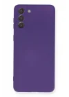 Mey İthalat®  Samsung Galaxy S21 Plus Kılıf Nano içi Kadife Silikon - Mor