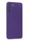 Mey İthalat®  Samsung Galaxy S21 Plus Kılıf Nano içi Kadife Silikon - Mor