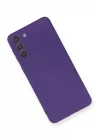 Mey İthalat®  Samsung Galaxy S21 Plus Kılıf Nano içi Kadife Silikon - Mor