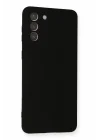 Mey İthalat®  Samsung Galaxy S21 Plus Kılıf Nano içi Kadife Silikon - Siyah