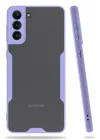 Mey İthalat®  Samsung Galaxy S21 Plus Kılıf Platin Silikon - Lila