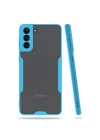Mey İthalat®  Samsung Galaxy S21 Plus Kılıf Platin Silikon - Mavi