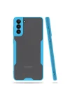 Mey İthalat®  Samsung Galaxy S21 Plus Kılıf Platin Silikon - Mavi