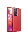 Mey İthalat®  Samsung Galaxy S21 Ultra Kılıf Auto Focus Kapak - Kırmızı