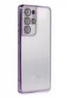 Mey İthalat®  Samsung Galaxy S21 Ultra Kılıf  Lensli Silikon - Mor
