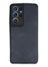 Mey İthalat®  Samsung Galaxy S21 Ultra Kılıf Loop Deri Silikon - Lacivert