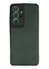 Mey İthalat®  Samsung Galaxy S21 Ultra Kılıf Loop Deri Silikon - Yeşil