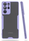 Mey İthalat®  Samsung Galaxy S21 Ultra Kılıf Platin Silikon - Lila