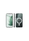 Mey İthalat®  Samsung Galaxy S22 Kılıf Magneticsafe Şeffaf Silikon - Şeffaf