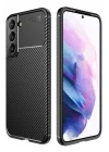 Mey İthalat®  Samsung Galaxy S22 Plus Kılıf Auto Focus Karbon Kapak - Siyah
