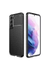Mey İthalat®  Samsung Galaxy S22 Plus Kılıf Auto Focus Karbon Kapak - Siyah