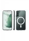 Mey İthalat®  Samsung Galaxy S22 Plus Kılıf Magneticsafe Şeffaf Silikon - Şeffaf