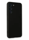 Mey İthalat®  Samsung Galaxy S22 Plus Kılıf Nano içi Kadife Silikon - Siyah