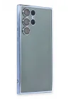 Mey İthalat®  Samsung Galaxy S22 Ultra Kılıf  Lensli Silikon - Açık Mavi