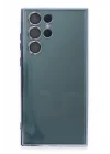 Mey İthalat®  Samsung Galaxy S22 Ultra Kılıf  Lensli Silikon - Açık Mavi