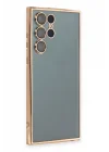 Mey İthalat®  Samsung Galaxy S22 Ultra Kılıf  Lensli Silikon - Gold