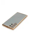 Mey İthalat®  Samsung Galaxy S22 Ultra Kılıf  Lensli Silikon - Gold