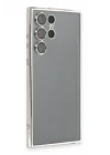 Mey İthalat®  Samsung Galaxy S22 Ultra Kılıf  Lensli Silikon - Gümüş