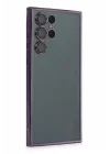 Mey İthalat®  Samsung Galaxy S22 Ultra Kılıf  Lensli Silikon - Mor