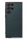 Mey İthalat®  Samsung Galaxy S22 Ultra Kılıf  Lensli Silikon - Mor