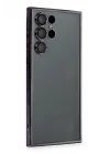 Mey İthalat®  Samsung Galaxy S22 Ultra Kılıf  Lensli Silikon - Siyah