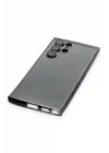 Mey İthalat®  Samsung Galaxy S22 Ultra Kılıf  Lensli Silikon - Siyah