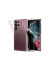 Mey İthalat®  Samsung Galaxy S22 Ultra Kılıf Lüx Şeffaf Silikon