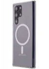Mey İthalat®  Samsung Galaxy S22 Ultra Kılıf Magneticsafe Şeffaf Silikon - Şeffaf
